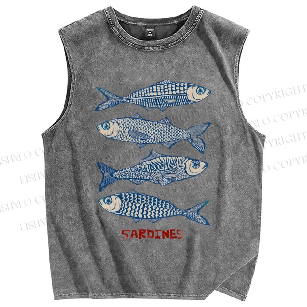 Unisex Printed Washed Tank Top 2506010764