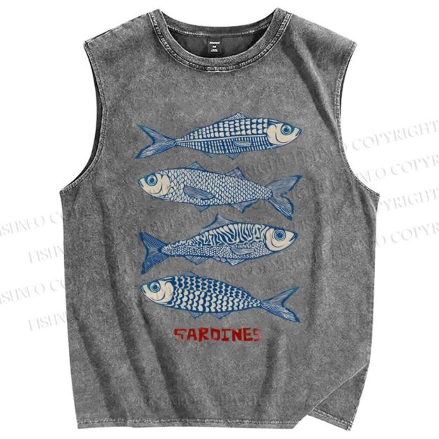 Unisex Printed Washed Tank Top 2506010764