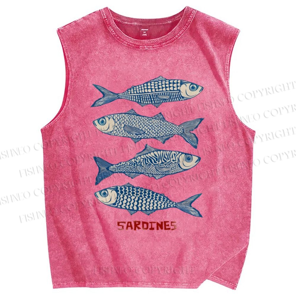 Unisex Printed Washed Tank Top 2506010764
