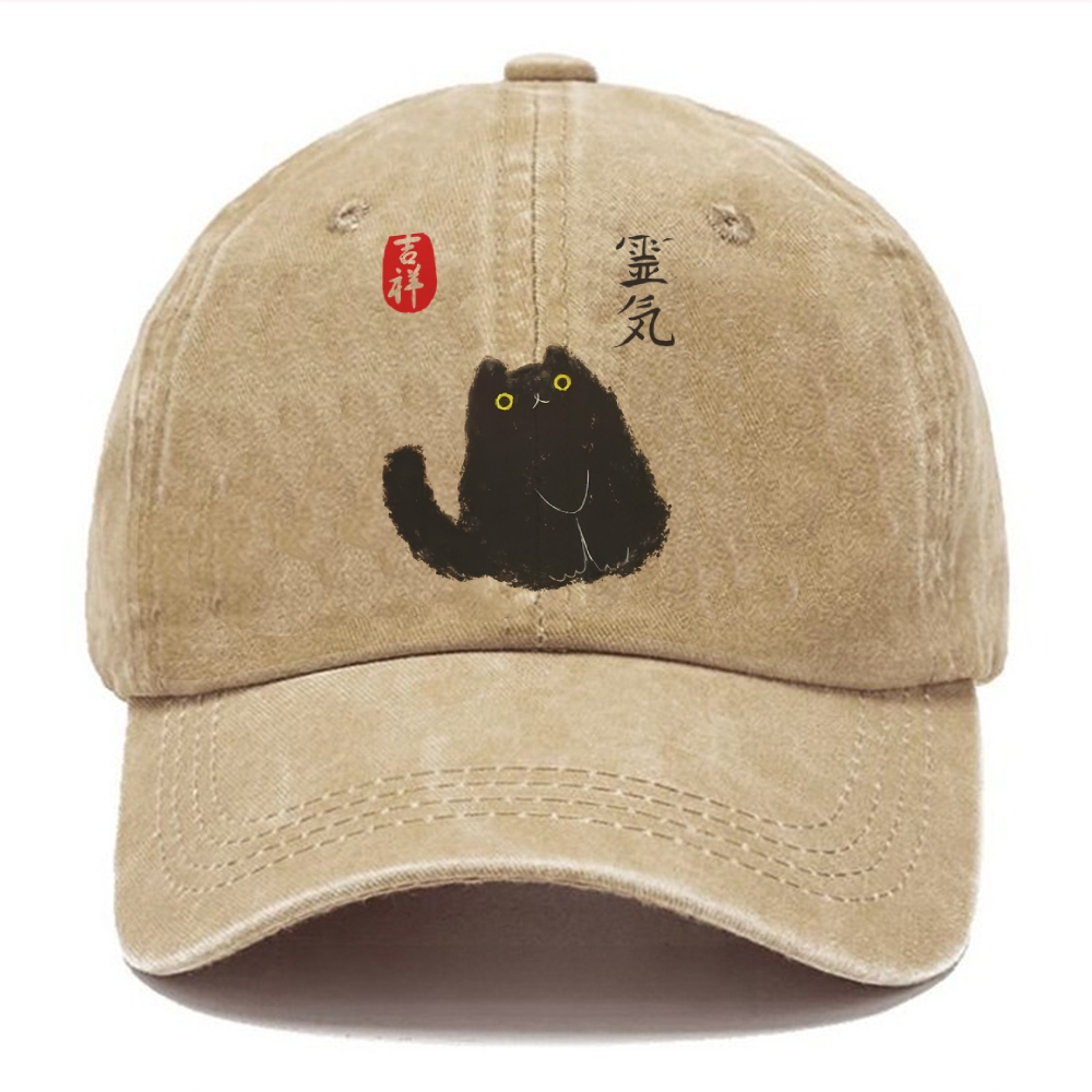 Black Civet Cat Washed Cap