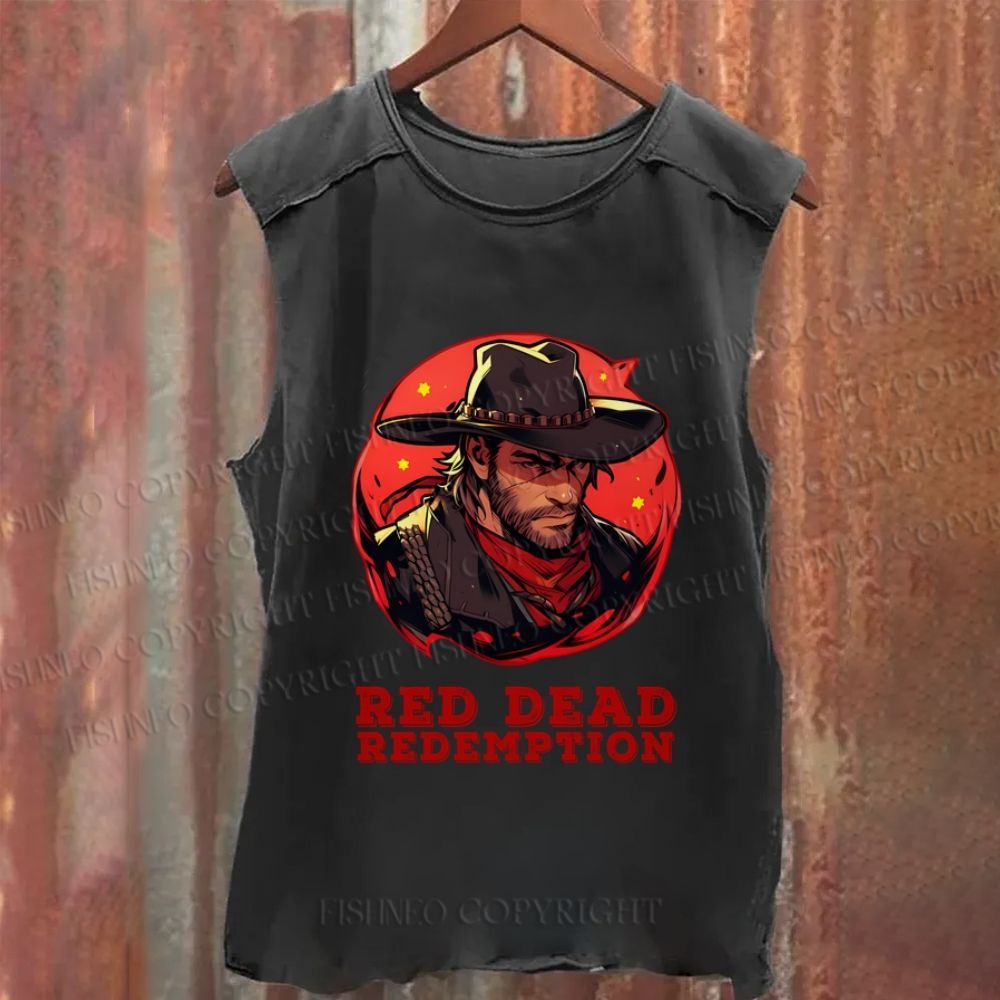 Vintage Red Dead Redemption Washed Tank Top
