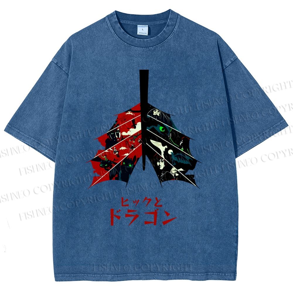 Unisex How to Train Your Dragon Printed Washed Tee