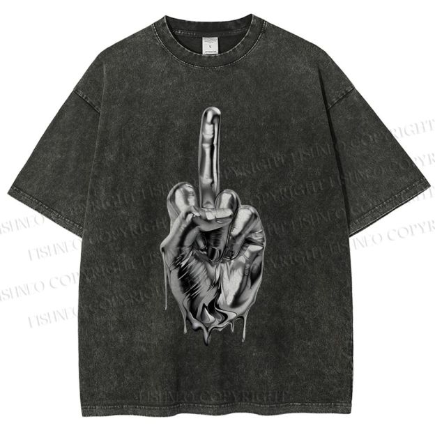 Unisex Hajime Sorayama Style Hand Printed Washed Tee