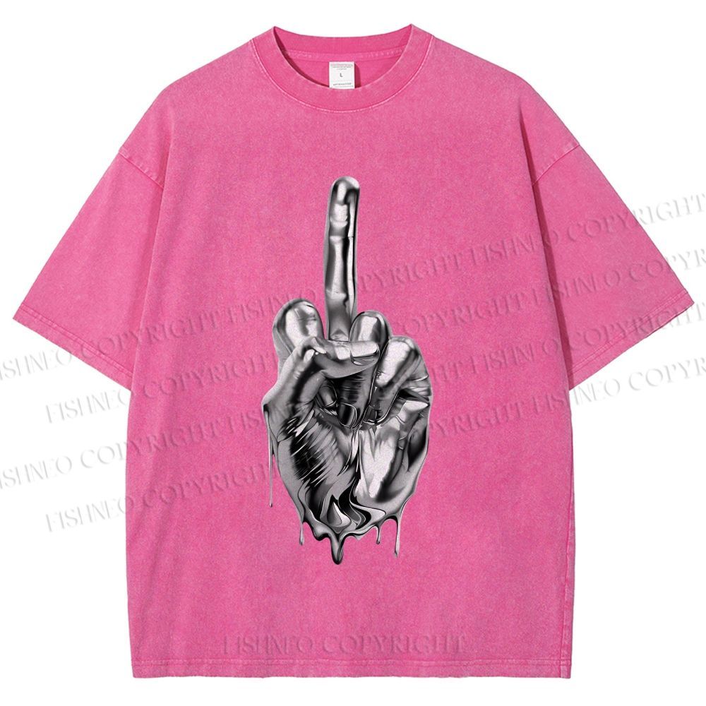 Unisex Hajime Sorayama Style Hand Printed Washed Tee
