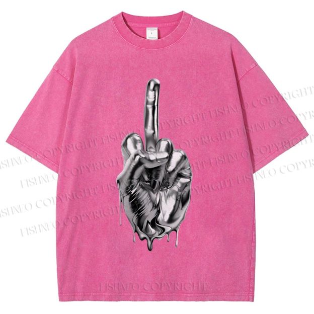 Unisex Hajime Sorayama Style Hand Printed Washed Tee