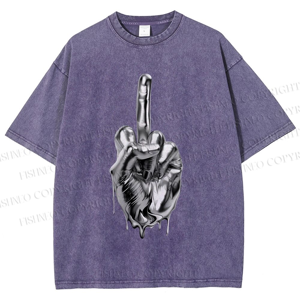 Unisex Hajime Sorayama Style Hand Printed Washed Tee