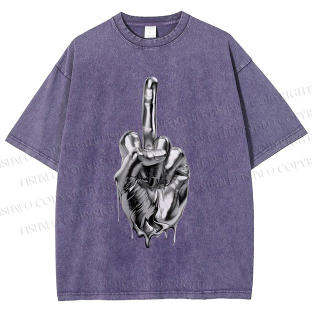 Unisex Hajime Sorayama Style Hand Printed Washed Tee