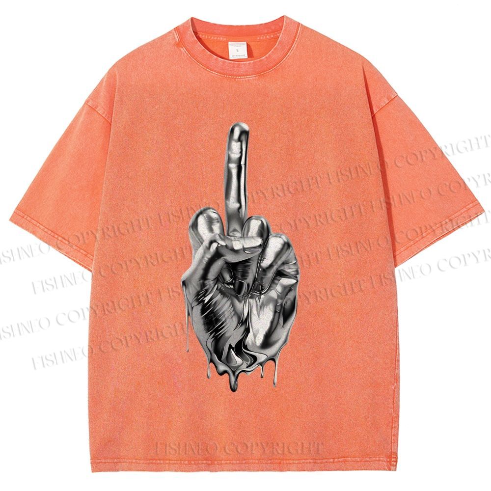 Unisex Hajime Sorayama Style Hand Printed Washed Tee
