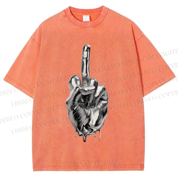 Unisex Hajime Sorayama Style Hand Printed Washed Tee