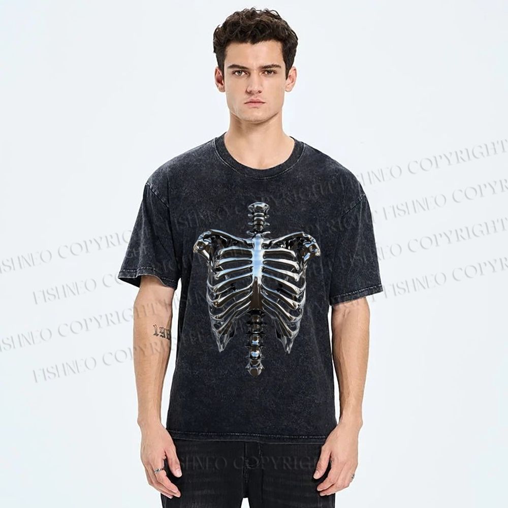 Unisex Hajime Sorayama Rib Printed Washed Tee