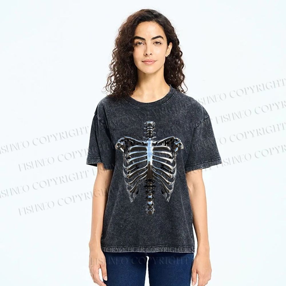 Unisex Hajime Sorayama Rib Printed Washed Tee