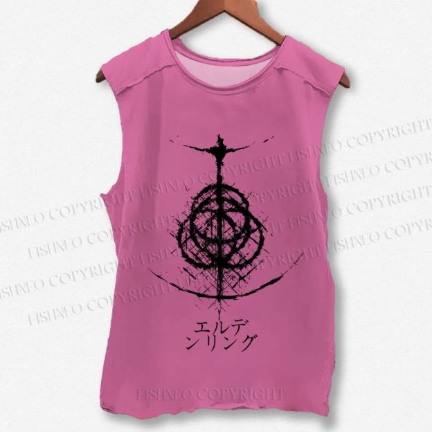 Unisex Elden Ring Printed Washed Tank Top