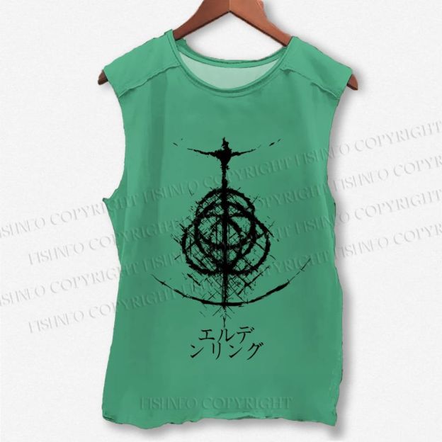 Unisex Elden Ring Printed Washed Tank Top