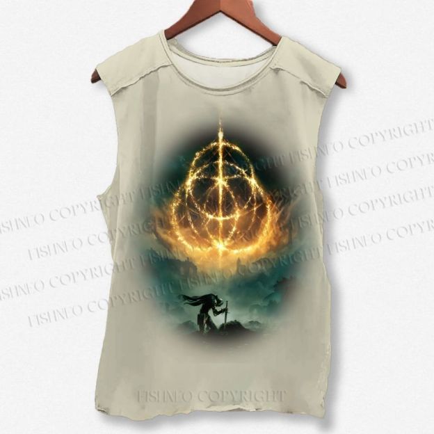 Unisex Elden Ring Printed Washed Tank Top