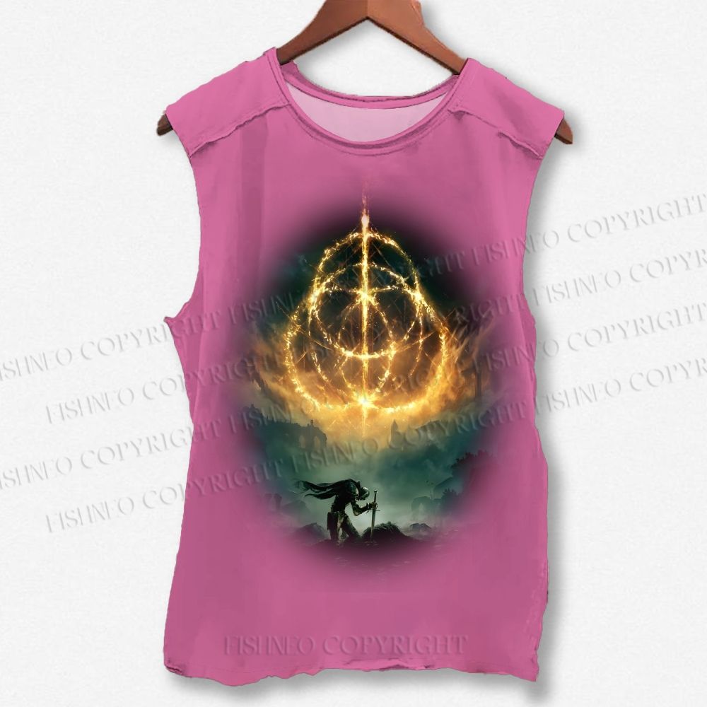 Unisex Elden Ring Printed Washed Tank Top