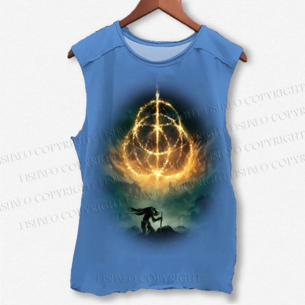 Unisex Elden Ring Printed Washed Tank Top