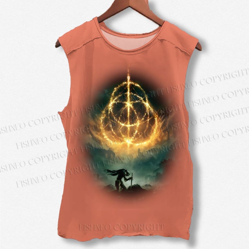 Unisex Elden Ring Printed Washed Tank Top