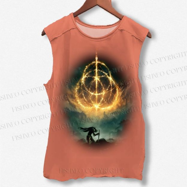 Unisex Elden Ring Printed Washed Tank Top