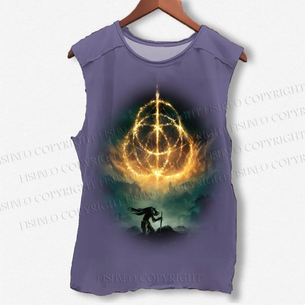 Unisex Elden Ring Printed Washed Tank Top