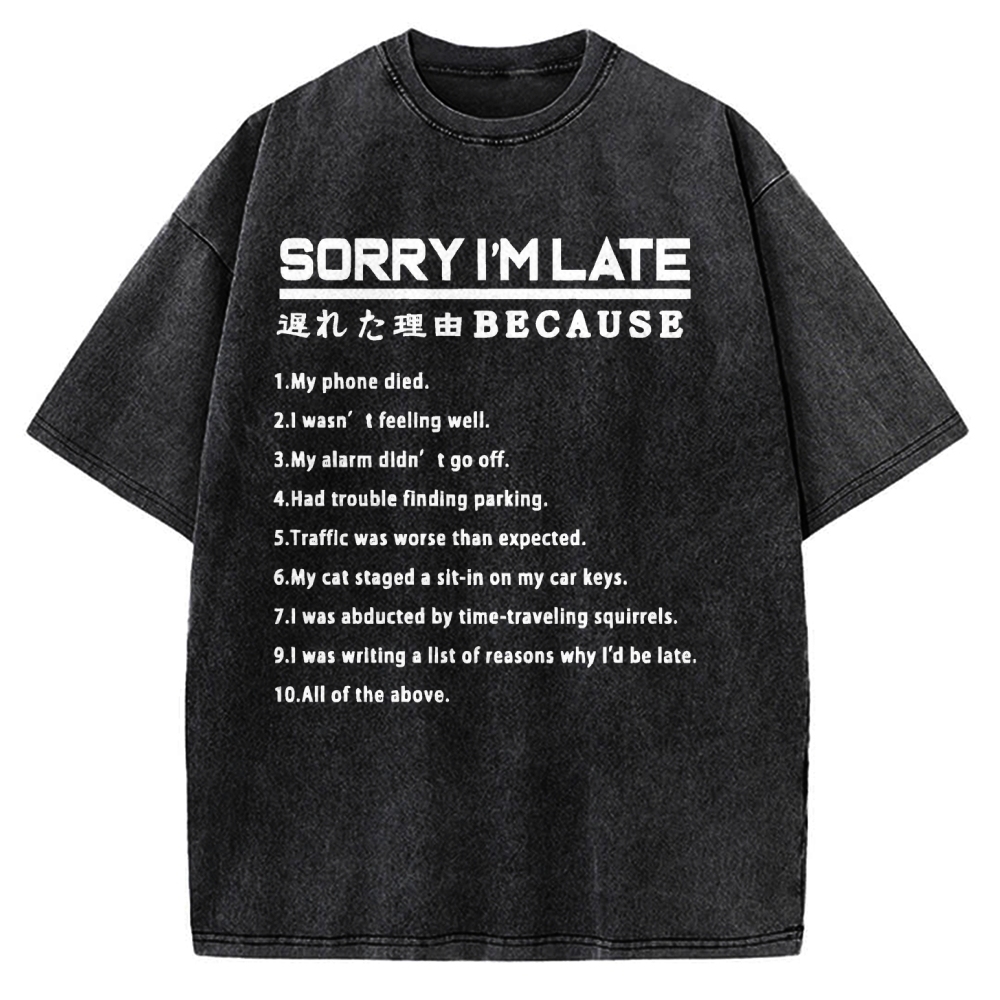 Reason For Being Late Vintage Washed T-shirt