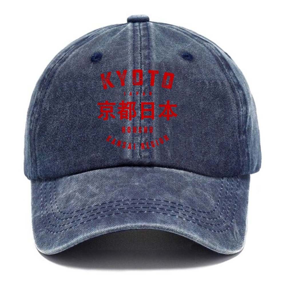  Kyoto City Japan Vintage Washed Cap