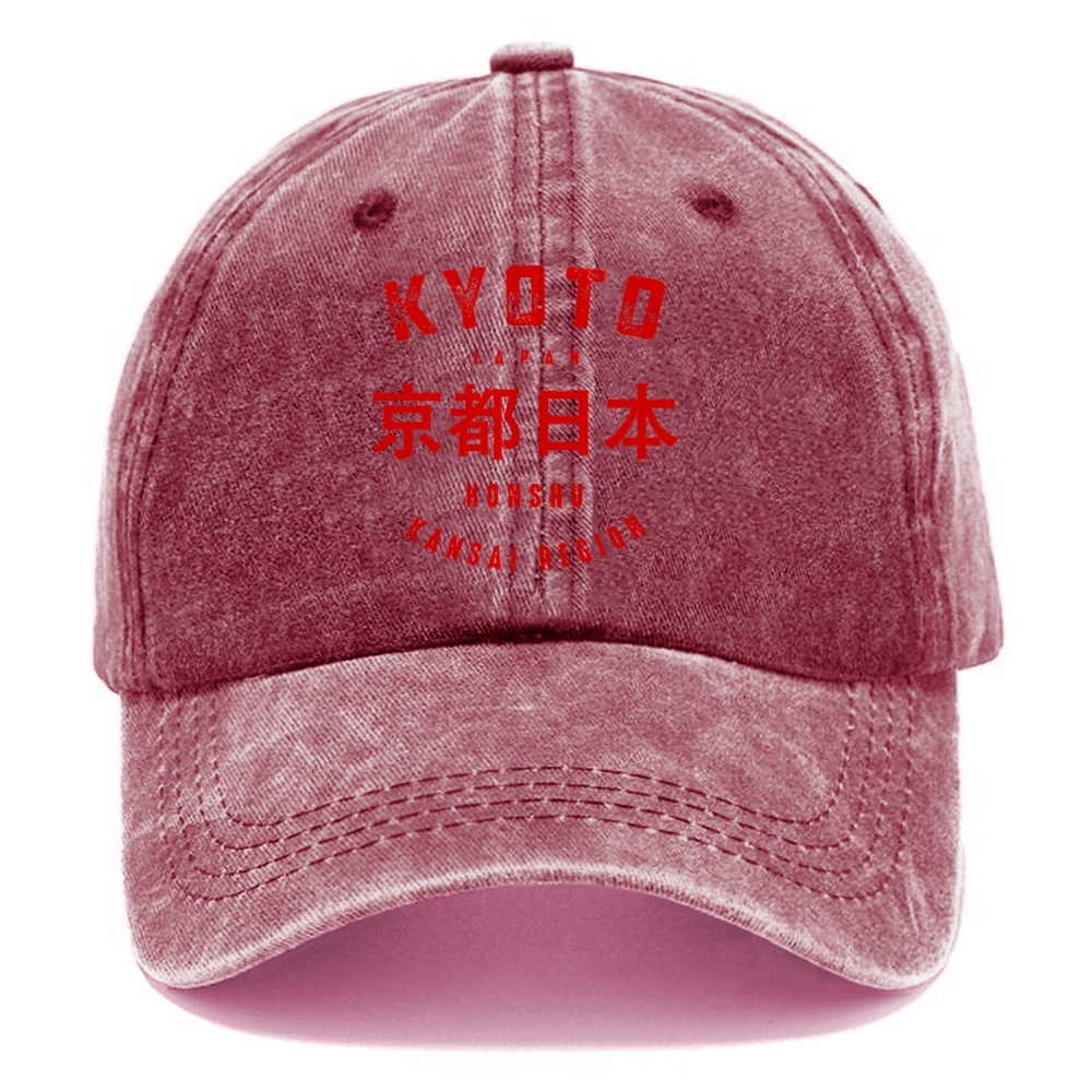 Kyoto City Japan Vintage Washed Cap