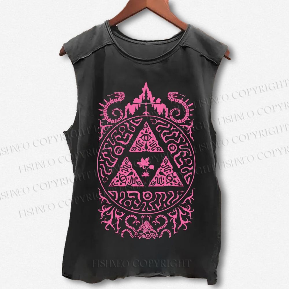 Unisex The Legend of Zelda Printed Washed Tank Top
