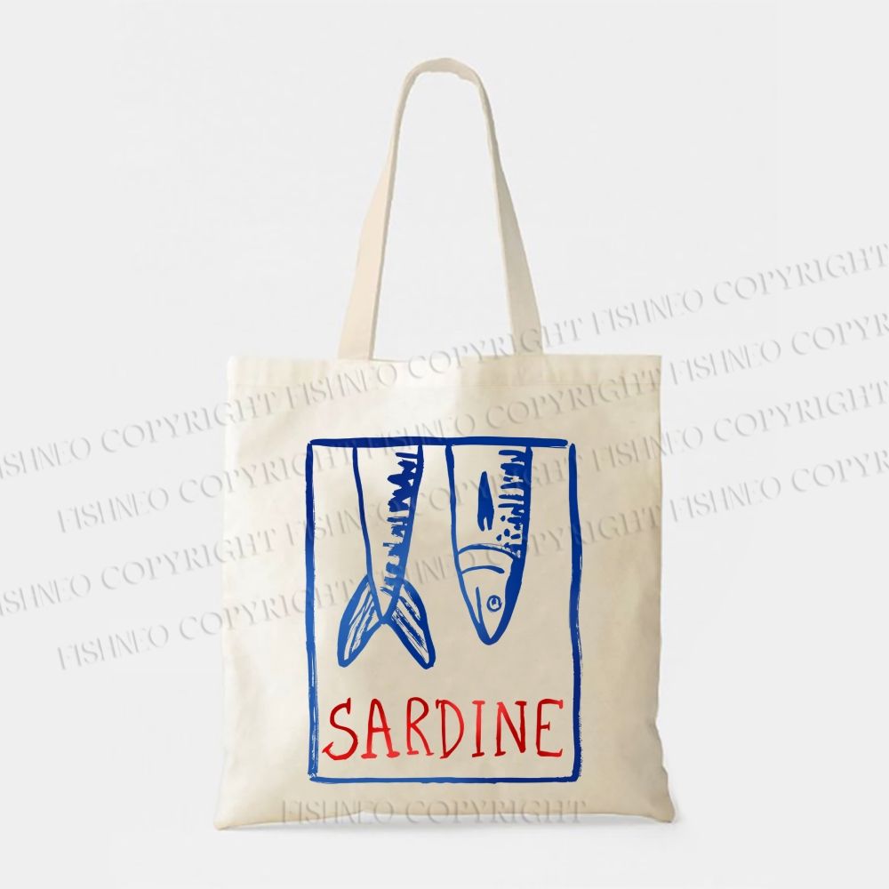 Vintage Sardine Fish In Box Tote Bag