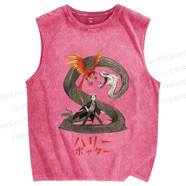 Unisex Harry Potter Printed Washed Tank Top