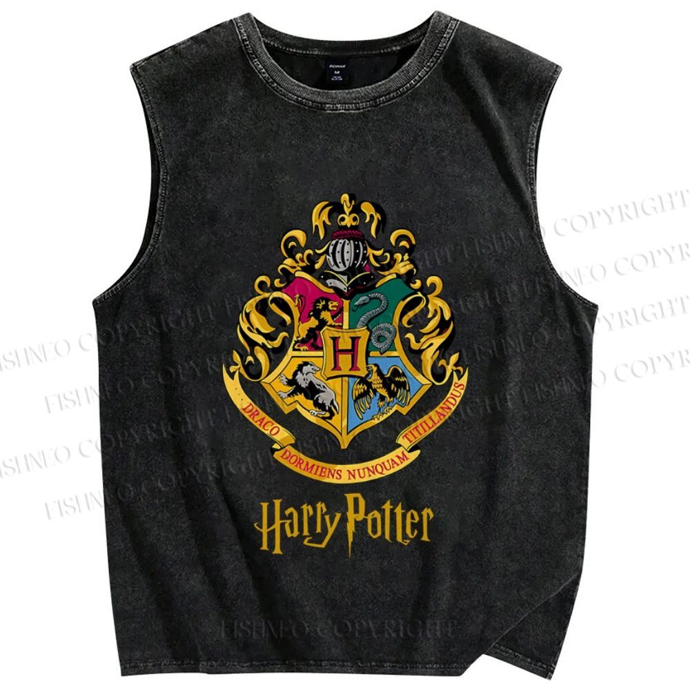 Unisex Harry Potter Printed Washed Tank Top