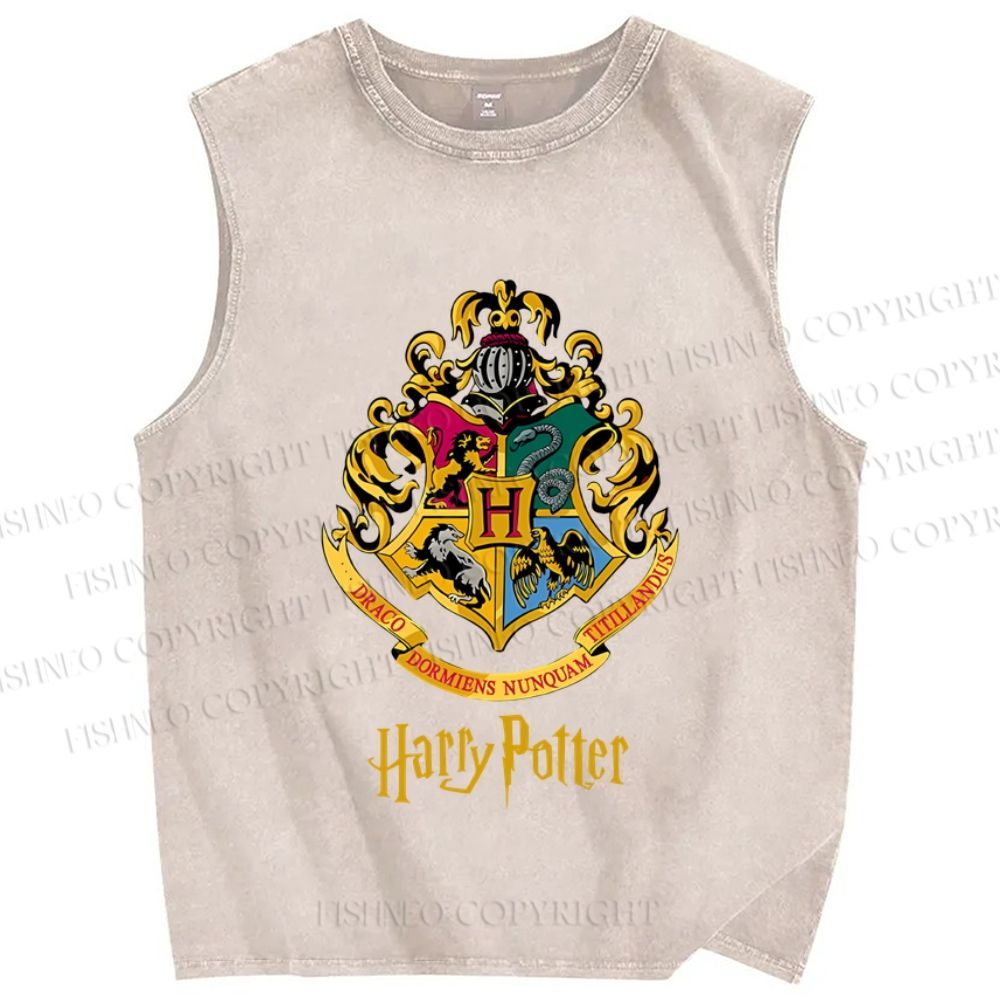 Unisex Harry Potter Printed Washed Tank Top