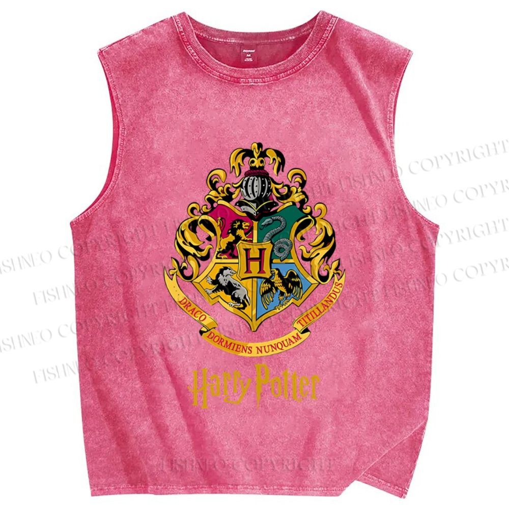 Unisex Harry Potter Printed Washed Tank Top