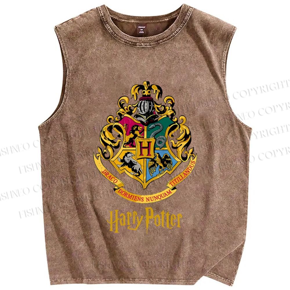 Unisex Harry Potter Printed Washed Tank Top