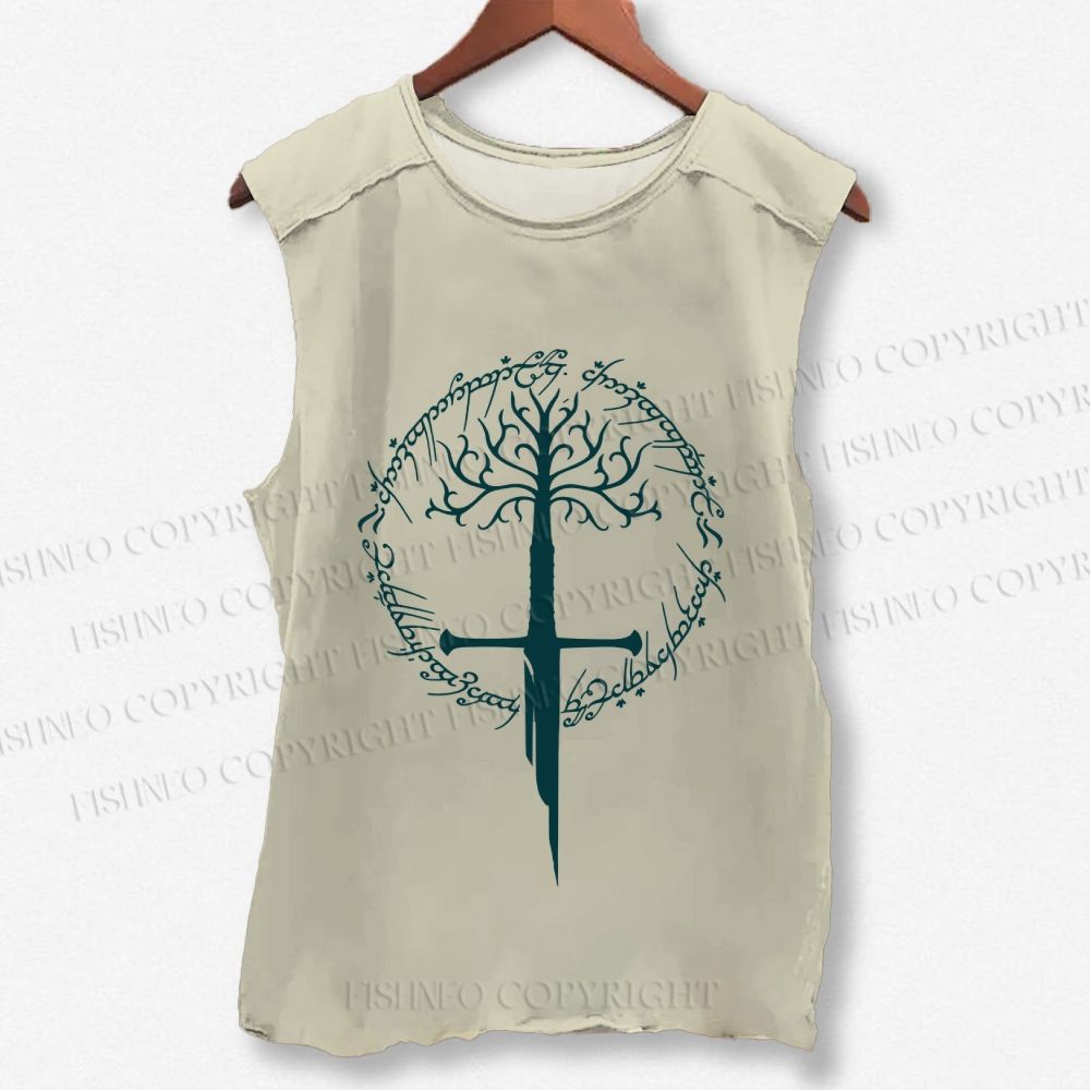 Unisex The Lord of the Rings Printed Washed Tank Top