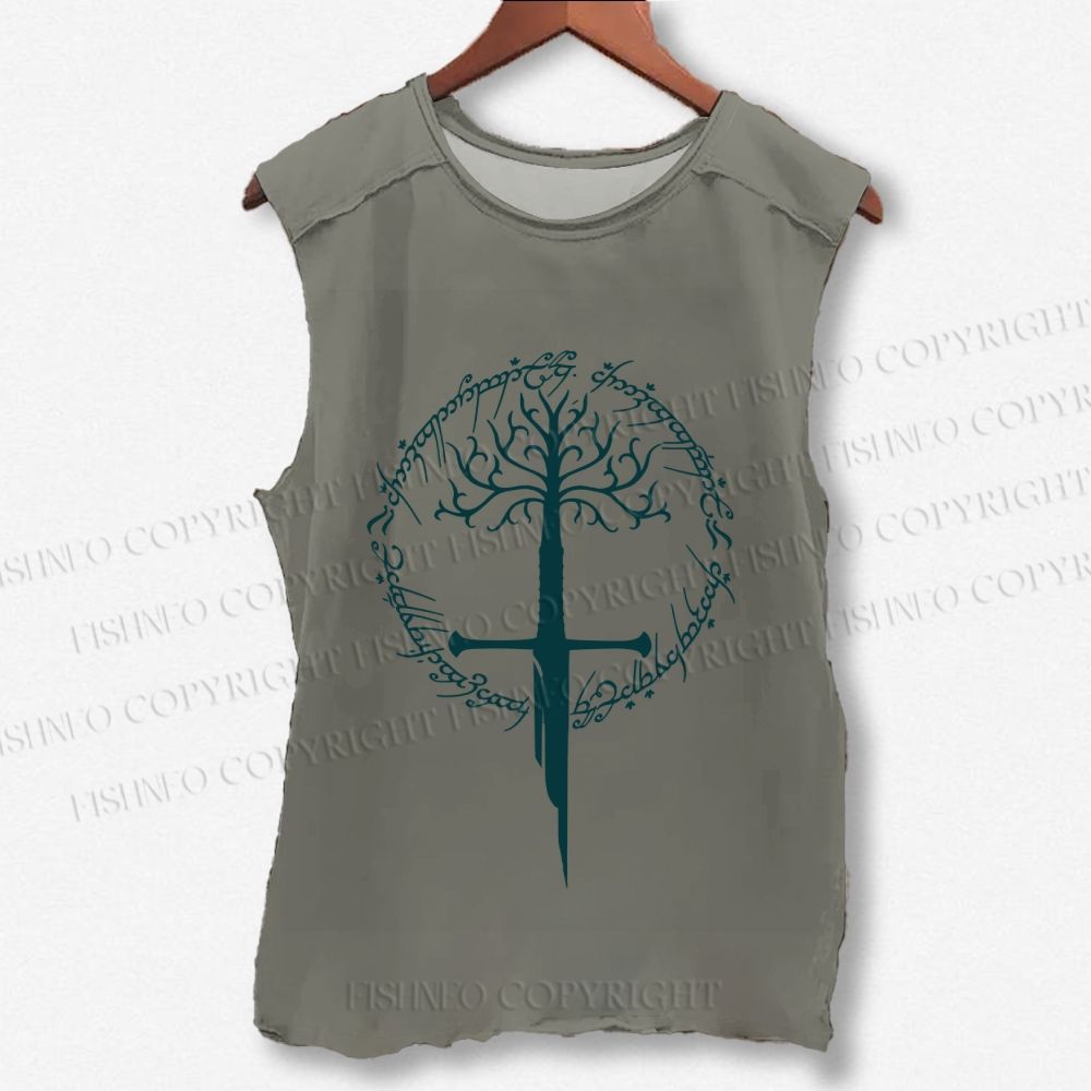 Unisex The Lord of the Rings Printed Washed Tank Top