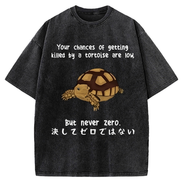 Funny Turtle Jokes Vintage Washed T-shirt