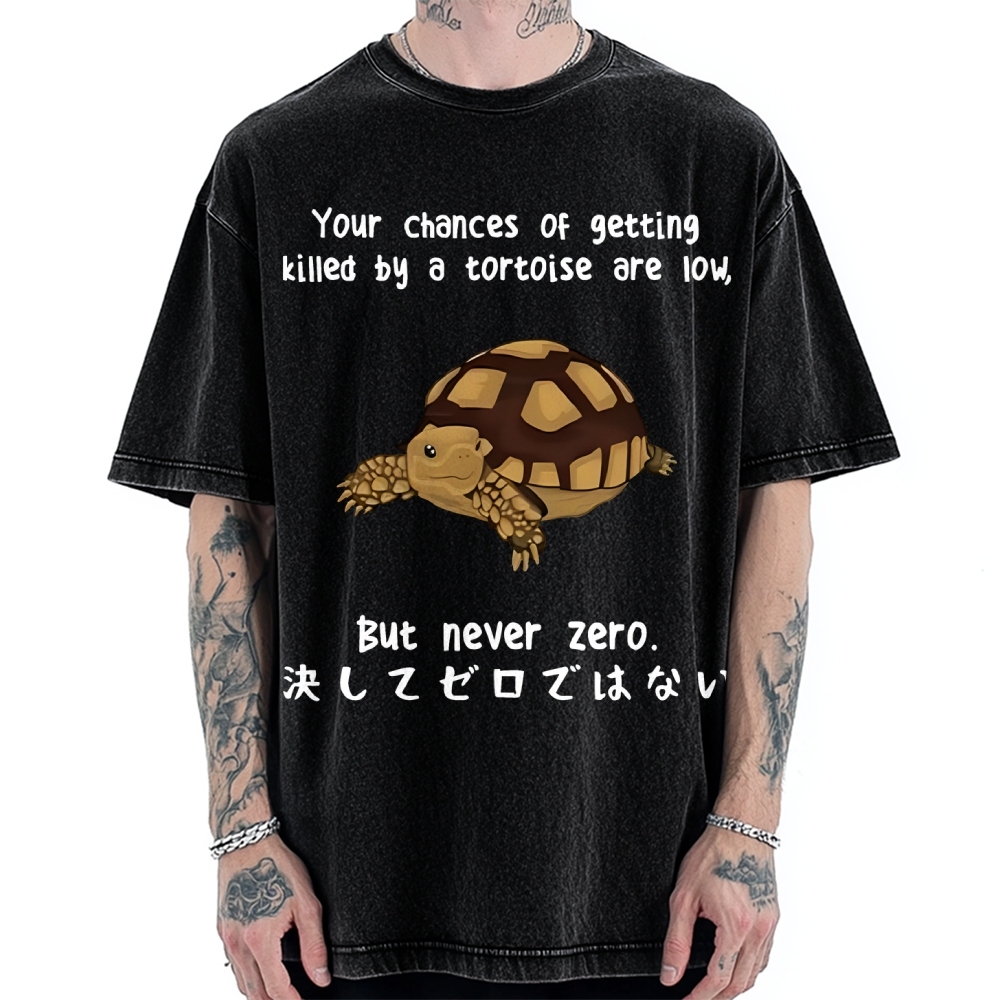 Funny Turtle Jokes Vintage Washed T-shirt