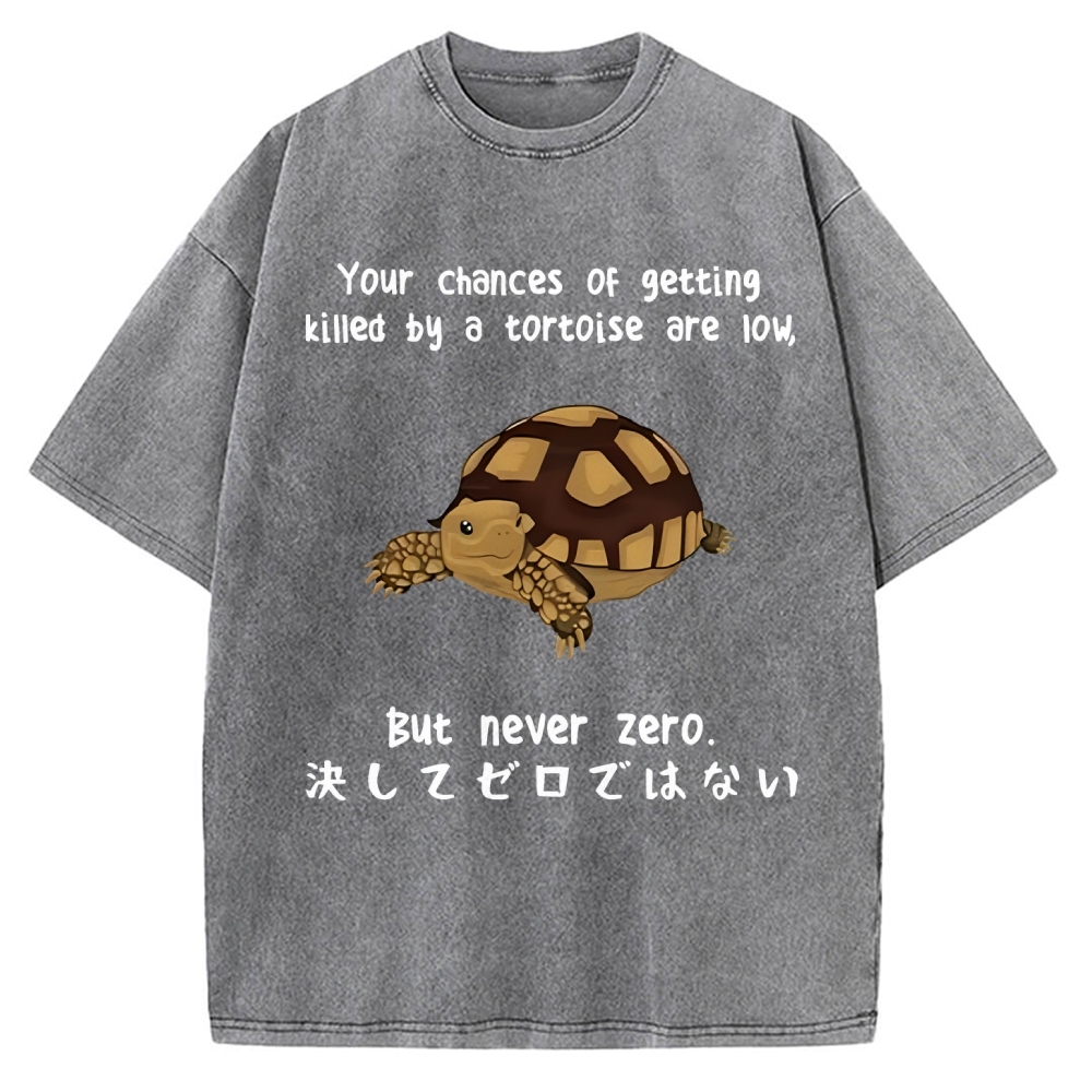 Funny Turtle Jokes Vintage Washed T-shirt
