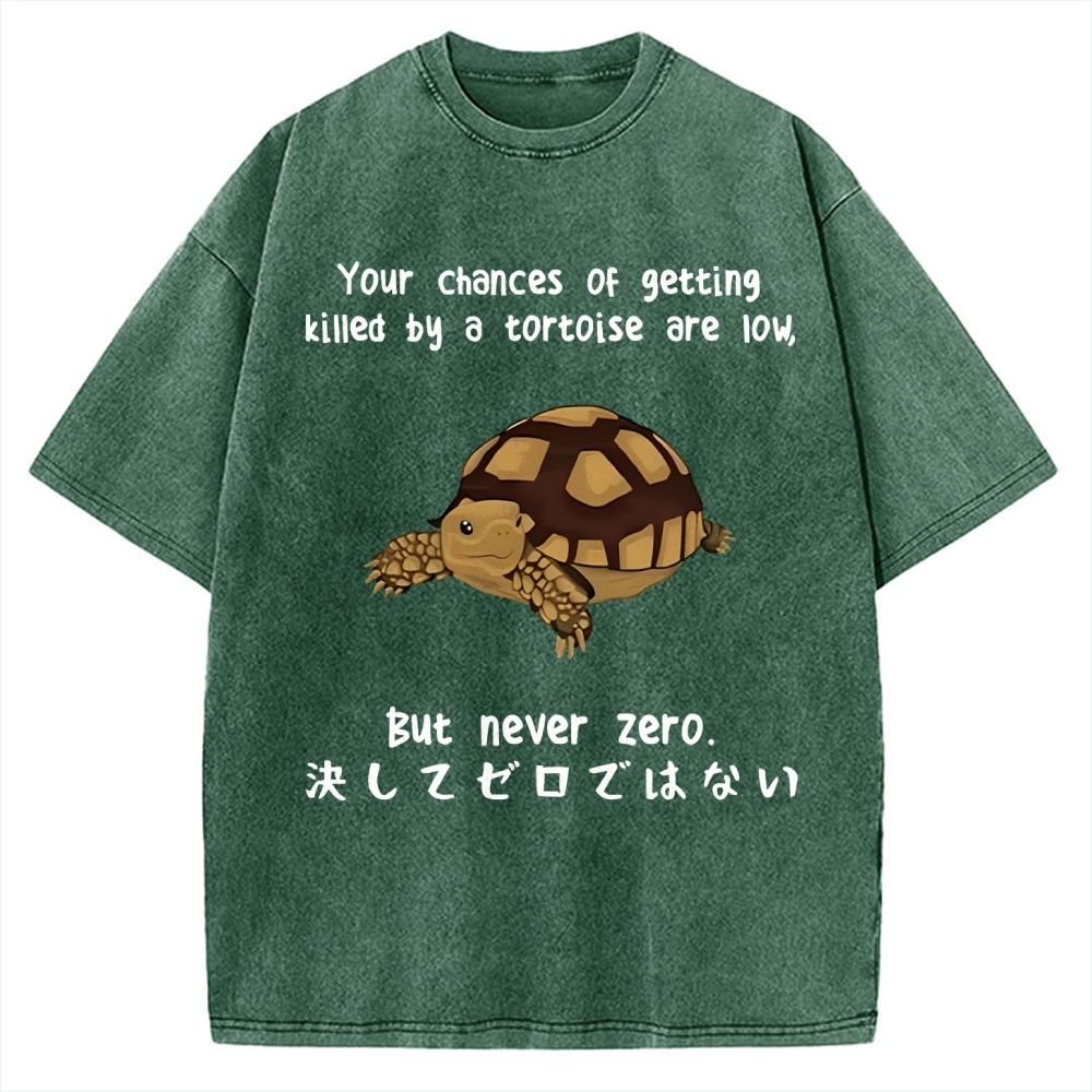Funny Turtle Jokes Vintage Washed T-shirt