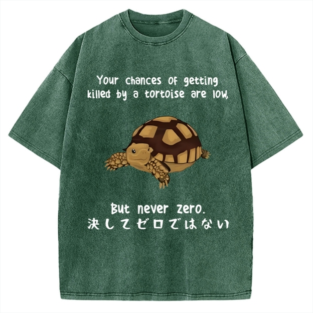 Funny Turtle Jokes Vintage Washed T-shirt