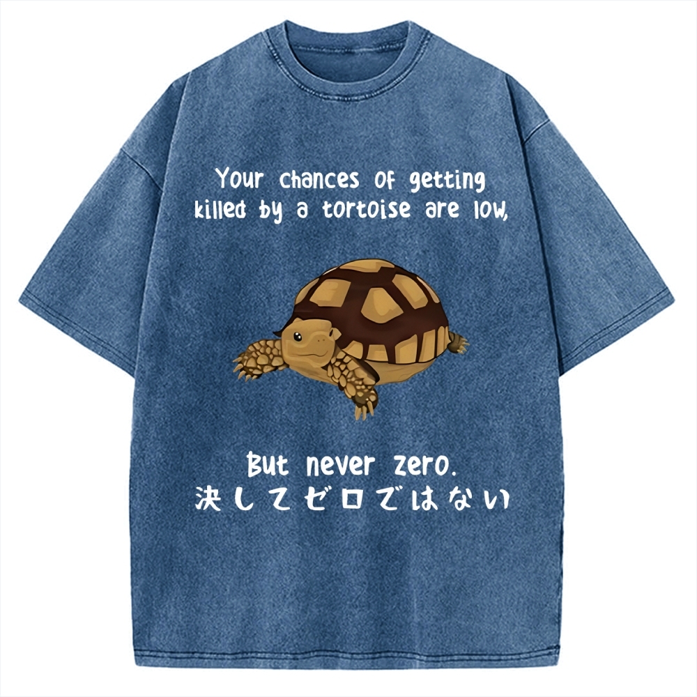 Funny Turtle Jokes Vintage Washed T-shirt