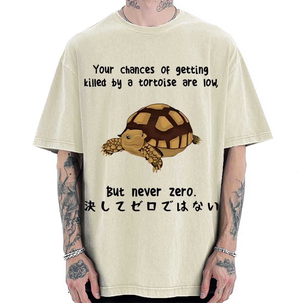 Funny Turtle Jokes Vintage Washed T-shirt