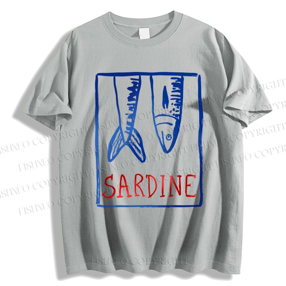 Unisex Vintage Sardine Fish In Box Classic Cotton T-shirt
