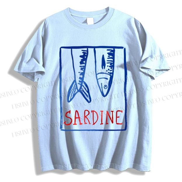Unisex Vintage Sardine Fish In Box Classic Cotton T-shirt