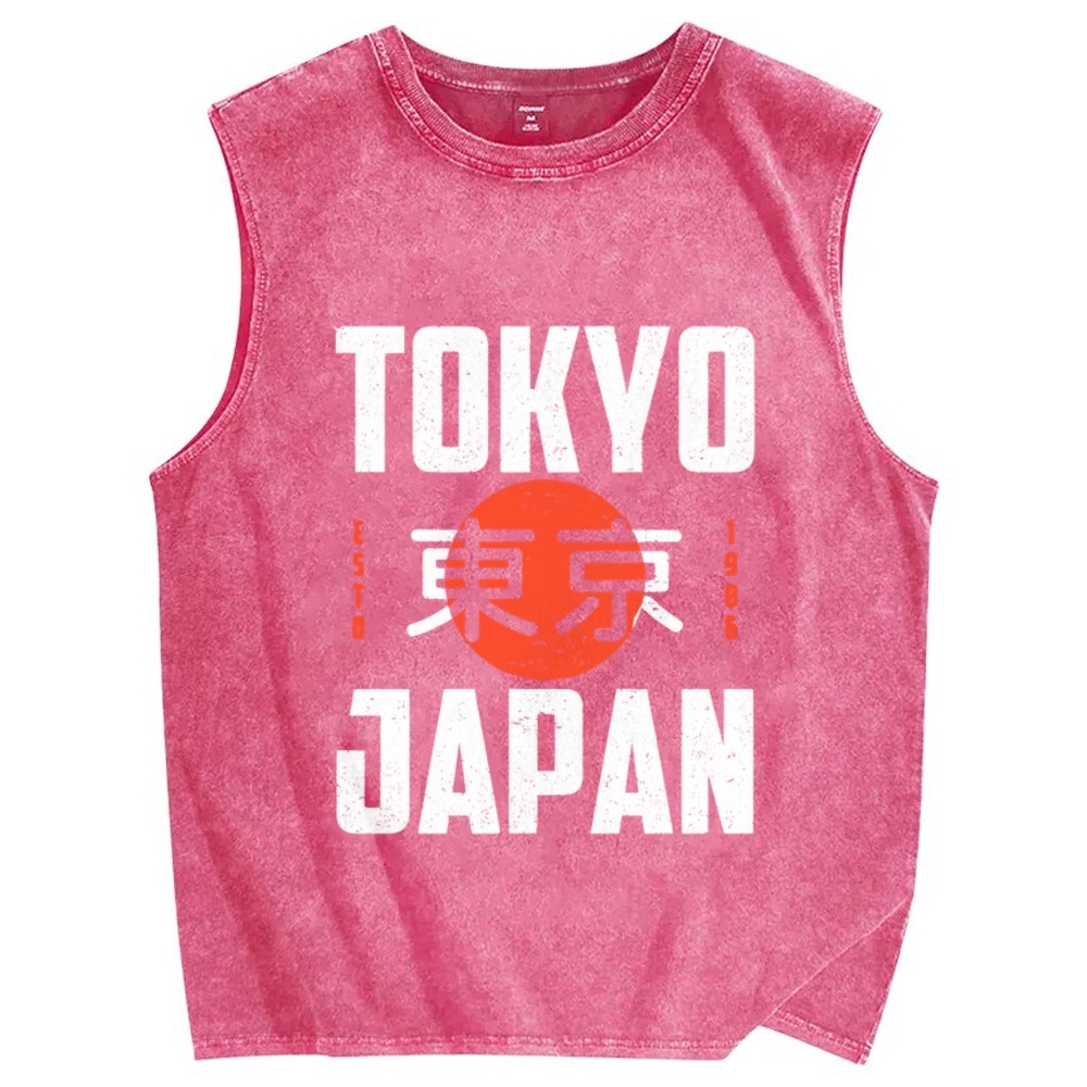 Tokyo Japan 1986 Vintage Distressed Washed Tank Top
