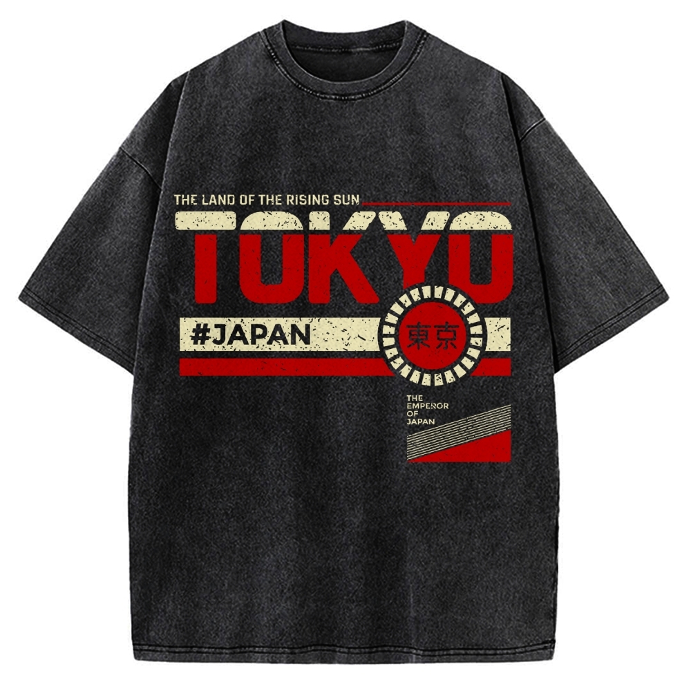 Tokyo Japan The land of rising sun Vintage Washed T-shirt