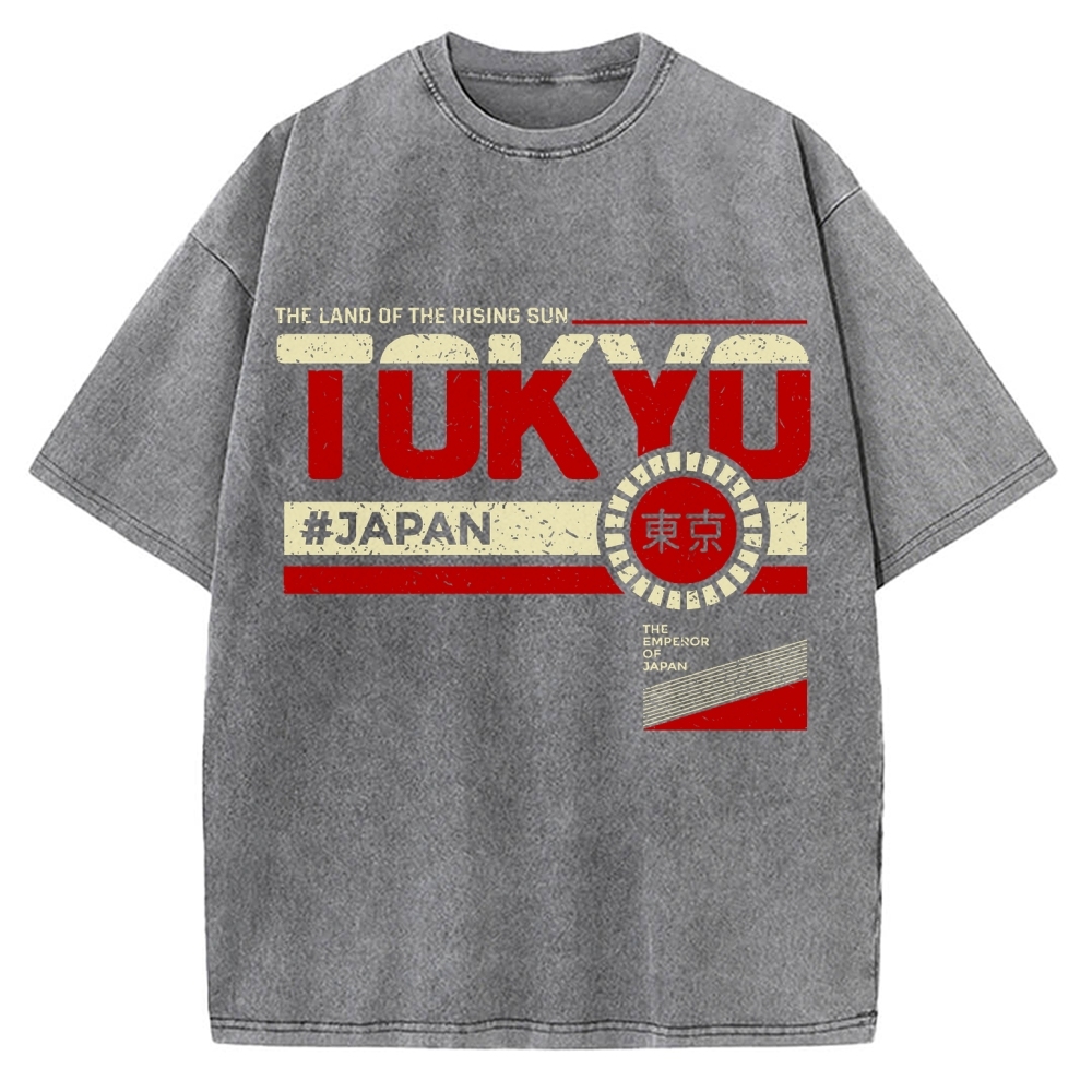 Tokyo Japan The land of rising sun Vintage Washed T-shirt