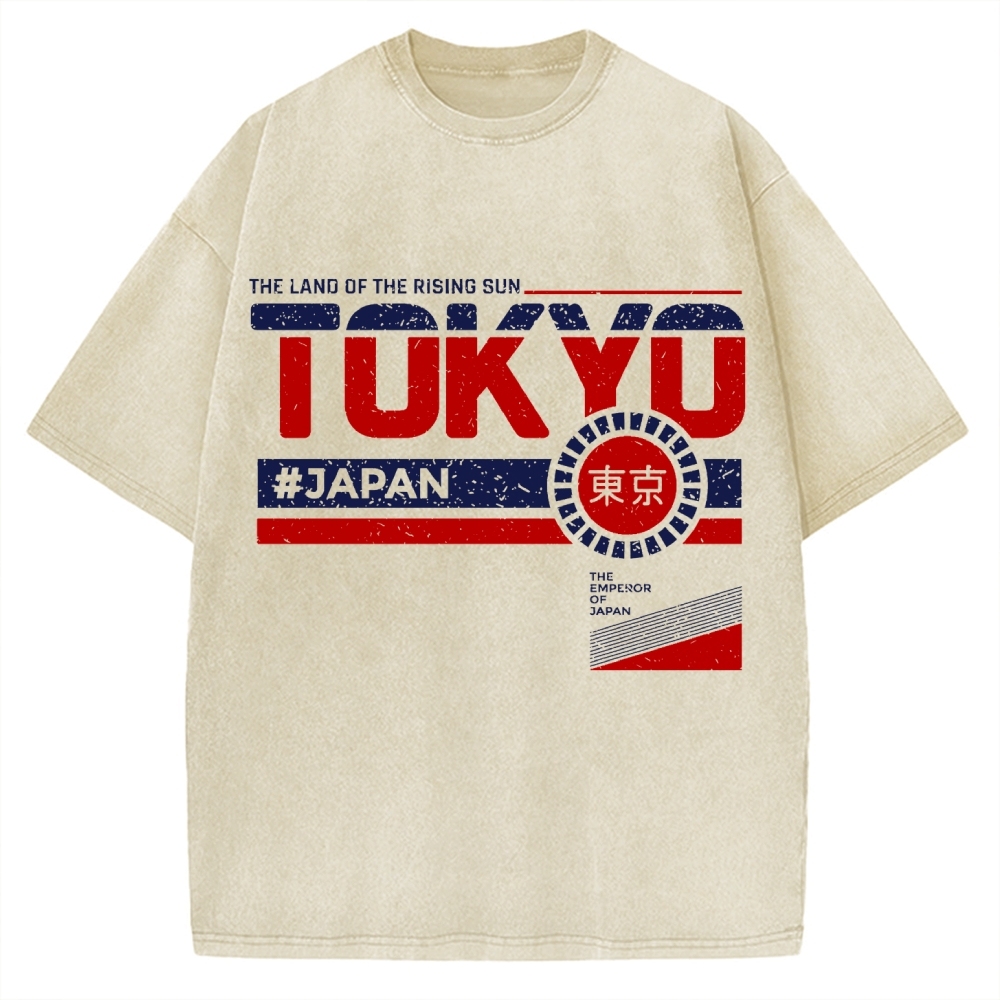 Tokyo Japan The land of rising sun Vintage Washed T-shirt