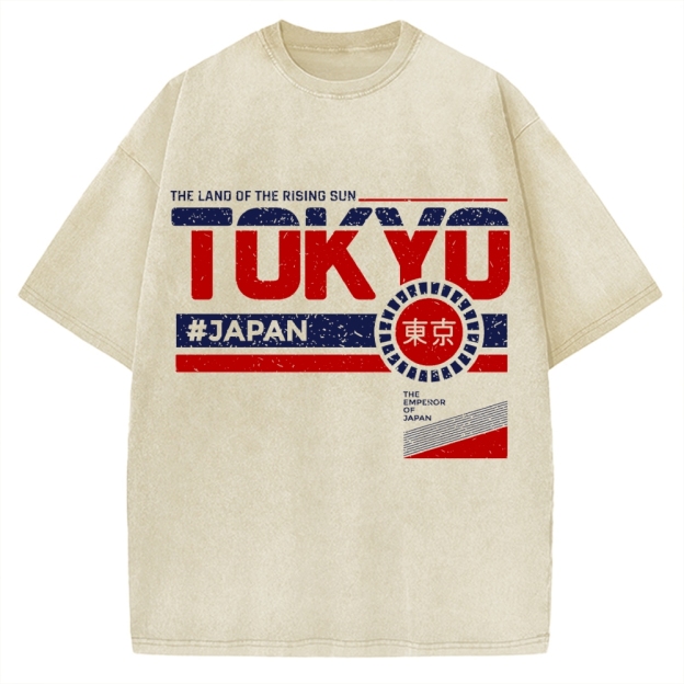 Tokyo Japan The land of rising sun Vintage Washed T-shirt