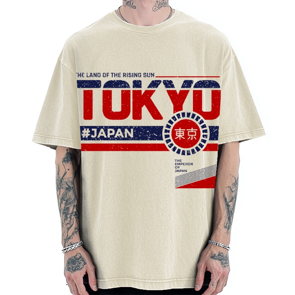 Tokyo Japan The land of rising sun Vintage Washed T-shirt